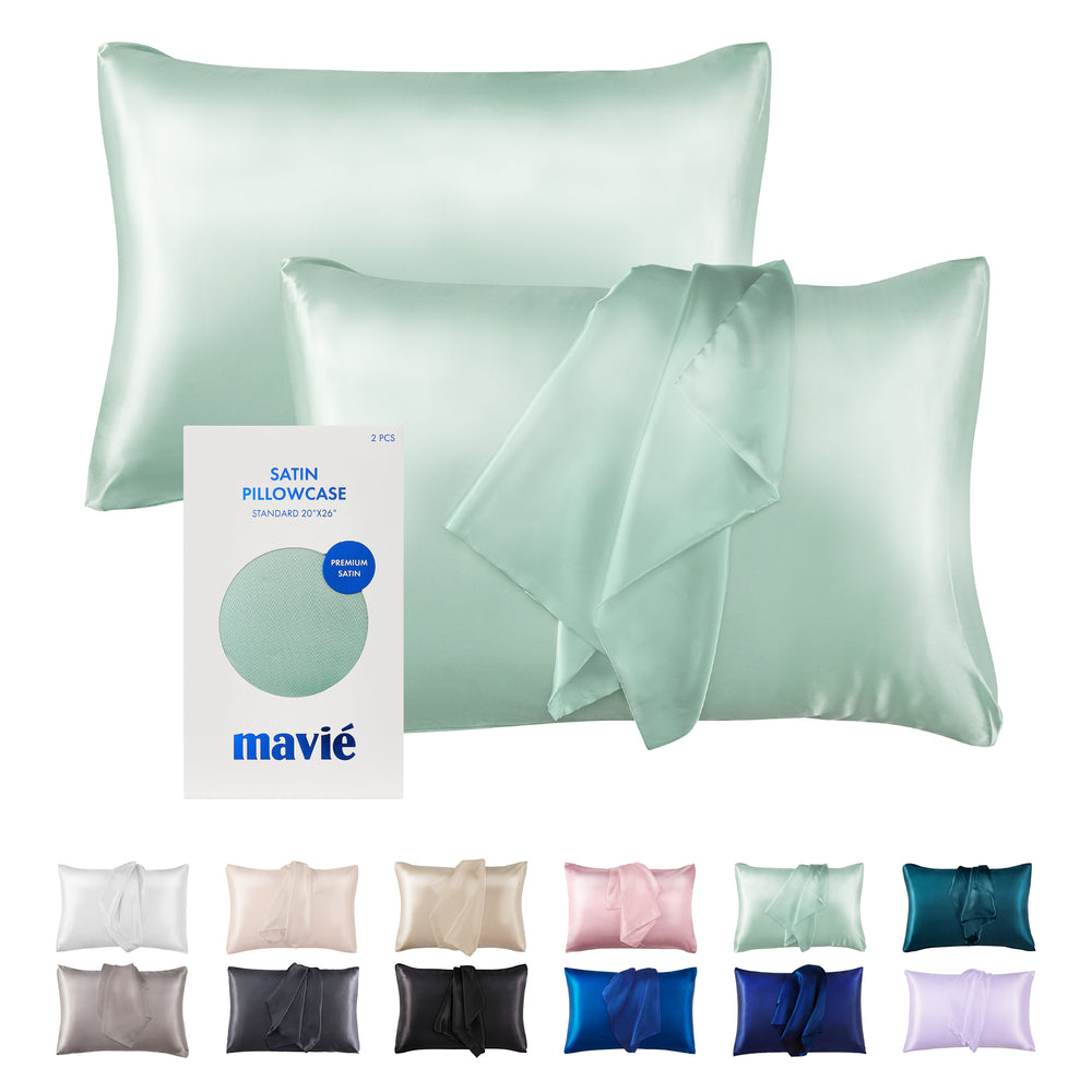 Satin Pillowcase Set of 2 – Standard Size 20” x 26”__Sage Green