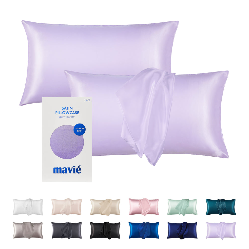Satin Pillowcase Set of 2 – Queen Size 20" x 30"__Lavendar