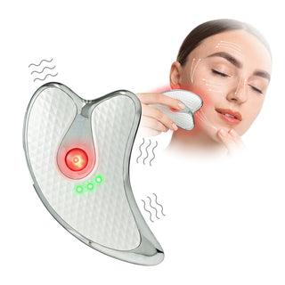 Heated Gua Sha Facial Massager for Face & Neck – Depuff, Lift & Glow