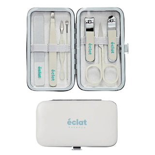 All-in-One Manicure & Pedicure Grooming Kit with Travel Case – Cream (7 / 10 / 18 pcs)